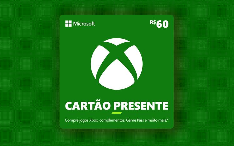 R$ 60 Gift Card Xbox -  Cartão Presente Digital