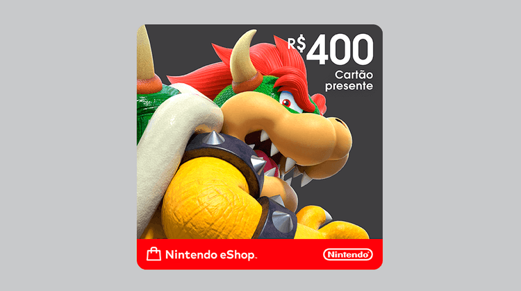 R$400 Nintendo eShop - Cartão Presente