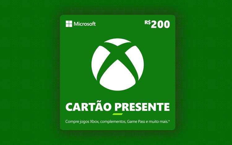 R$ 200 Gift Card Xbox -  Cartão Presente Digital