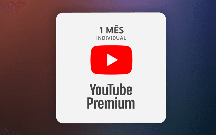 Youtube Premium - Plano Individual Mensal com Google Play