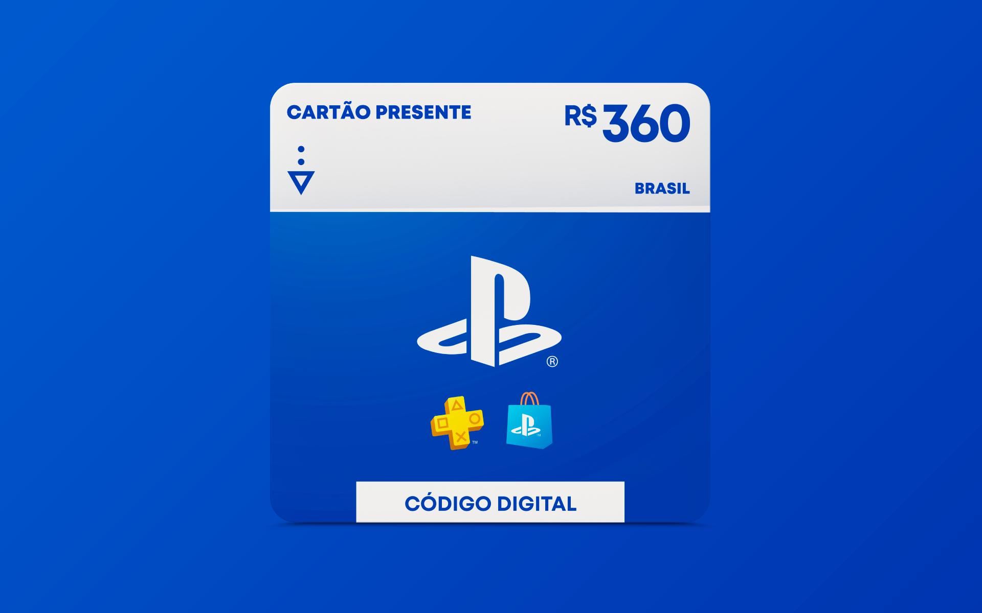 R$360 Gift Card PlayStation Store - Cartão Presente [Exclusivo Brasil]