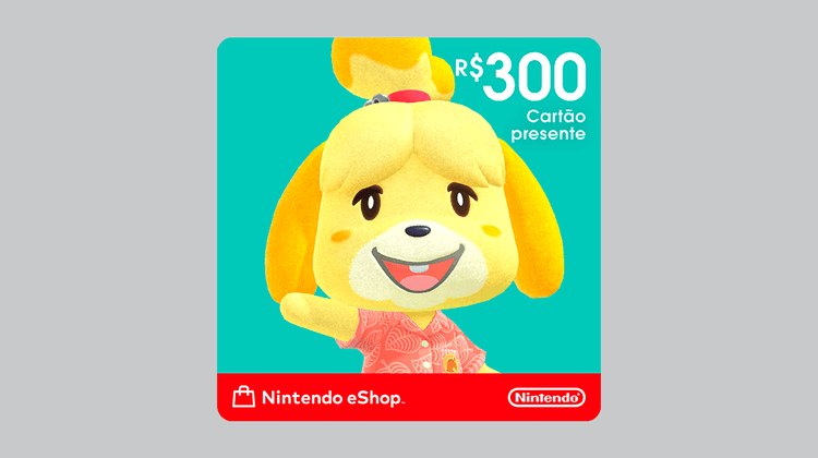 R$300 Nintendo eShop - Cartão Presente