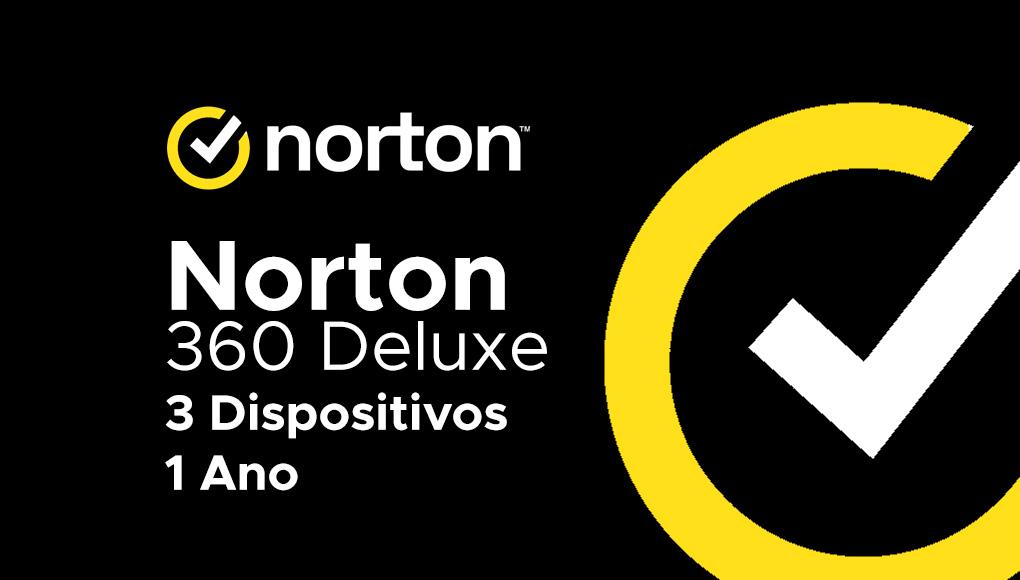 Norton 360 Deluxe - 3 Dispositivos - 1 Ano