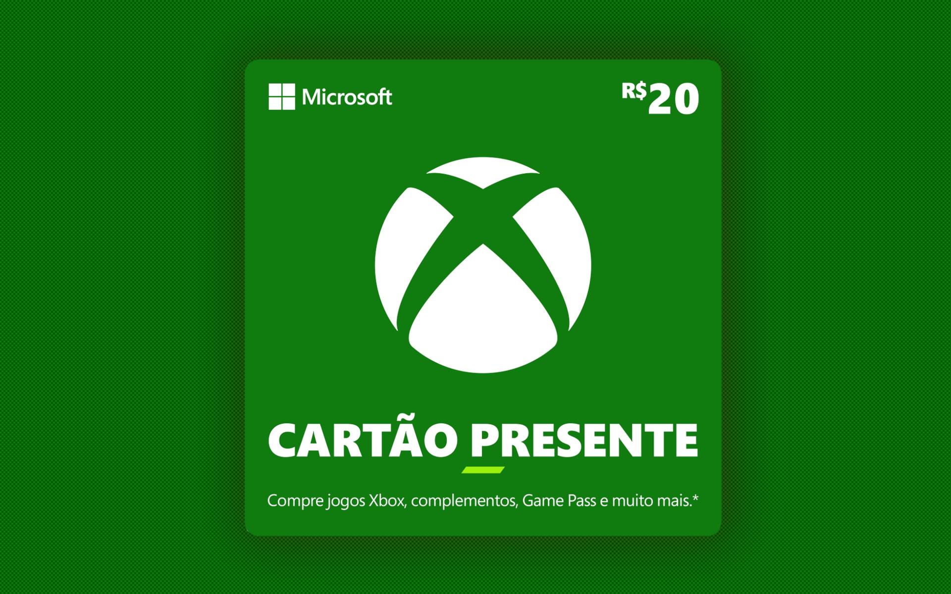 R$ 20 Gift Card Xbox -  Cartão Presente Digital