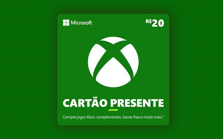 R$ 20 Gift Card Xbox -  Cartão Presente Digital