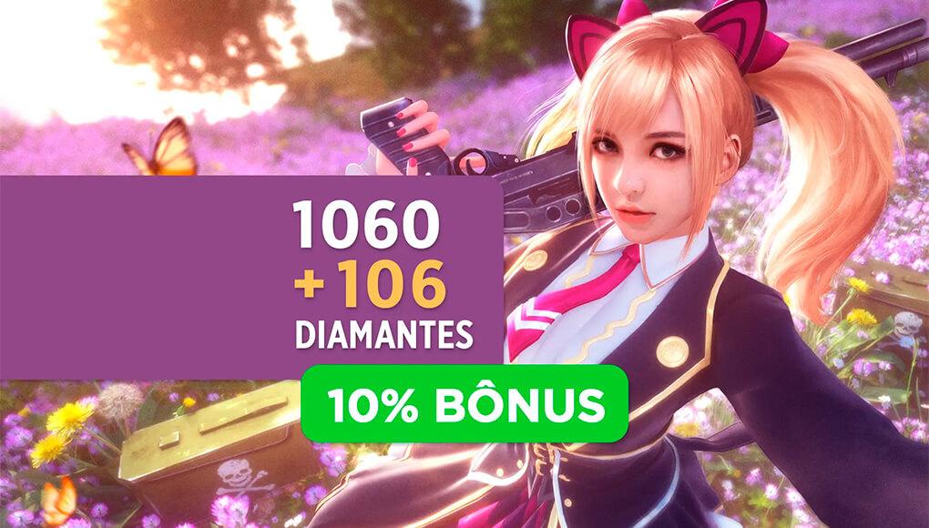 Recarga Free Fire - 1.060 Diamantes +10% de Bônus